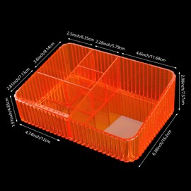 heemeei Nail Drill Machine & Bits Storage Box, 10 Holes Transparent Acrylic Drill Bit Holder, Plastic Nail Drill Tool Displayer Holder Case for Nails, Nail Drill Grinding Bit Organizer(Orange)