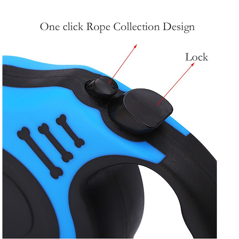 Retractable Dog Leashe, 16 Feet Blue Automatic Dog Walking Rope