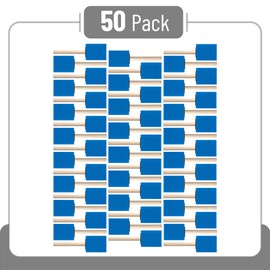 Bates- Foam Paint Brushes 2 Inch, 50 Pack, Blue 2 Inch Foam Brushes for Painting with Lightweight Wooden Handles