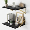 Venusmiles Deep Floating Shelves 16W x 12D Black Floating Shelves