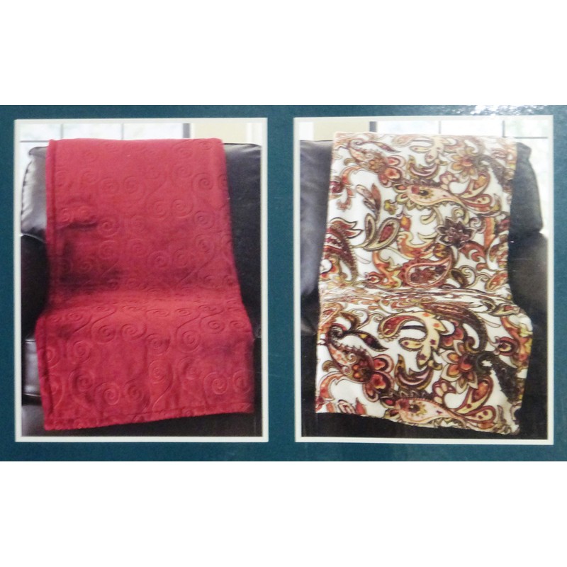 Charisma Velvet Plush Throw 2 Pack