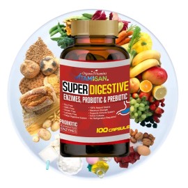 Digestive Enzymes Prebiotic & Probiotics Gas, Constipation & Bloating Relief 100