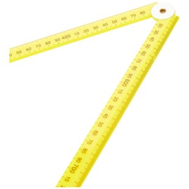 Faithfull FAIRULEFOLD RULEFOLD 1m Folding Rule ABS Plastic - Yellow
