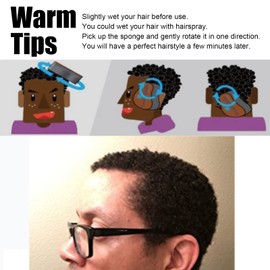 Afro Twist Hair Comb Set, Professional Hair Twist Comb Sponge Set, Portable Afro Hair Sponge Curl Comb, Twist Wave Barber Tool, Home Salon Styling Tool for Curl Hair Styling