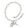 St. Martin de Porres Silver Plate Rosary Bracelet 6mm April