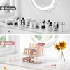 DOADW Bathroom Counter Organizer Clear - 2Pcs Stackable Makeup Countertop
