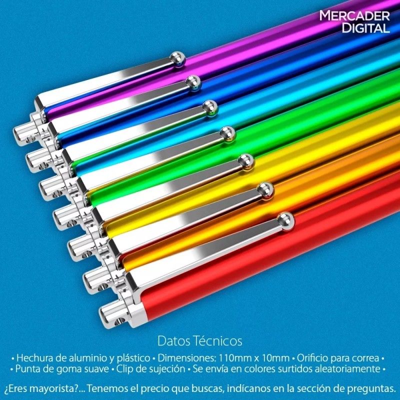 Mercader Digital 50 Pzs Pluma Touch Stylus Pen Celular Tablet