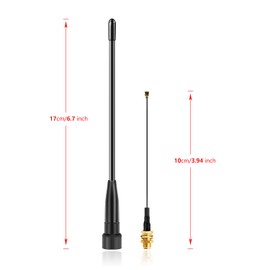 Meshtastic High Gain 915MHz LoRa Whip Antenna, 17cm 10dBi Long Range SMA Male Omni Antenna for ESP32 LoRa V3 RAK Development Board 915MHz LoRa Module with 15cm IPEX Extension Cable (2 Sets), Slinkdsco