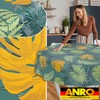 ANRO Oilcloth Tablecloth Washable Wax Tablecloth Garden Tablecloth Round Oval