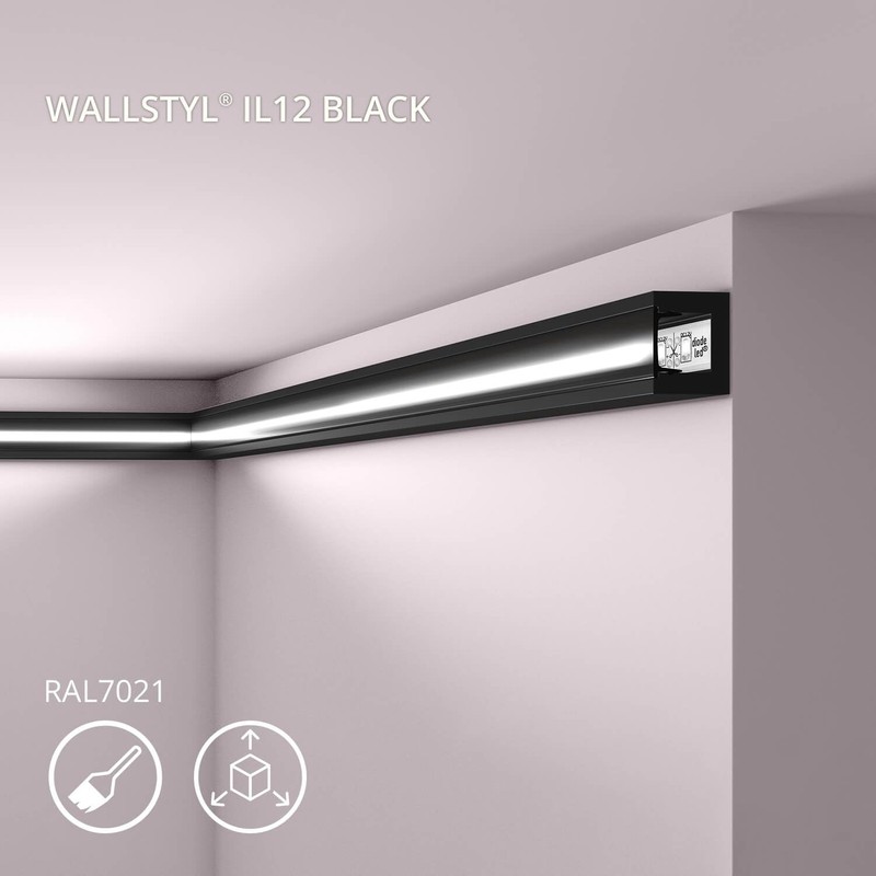 IL12 BLACK WALLSTYL Light Strips - 20 x 25 x