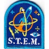 "S.T.E.M." PATCH-Iron On Embroidered Patch-Science,Technology,Enginnering,Math
