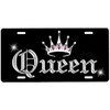 Queen Front License Plate with Custom Background Options