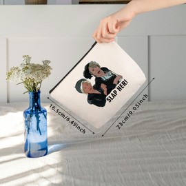 Romance Movie Inspired Makeup Bag Movie Lover Gift American Movie Gift Vintage Movie Gift (Slap HER Bag ca)