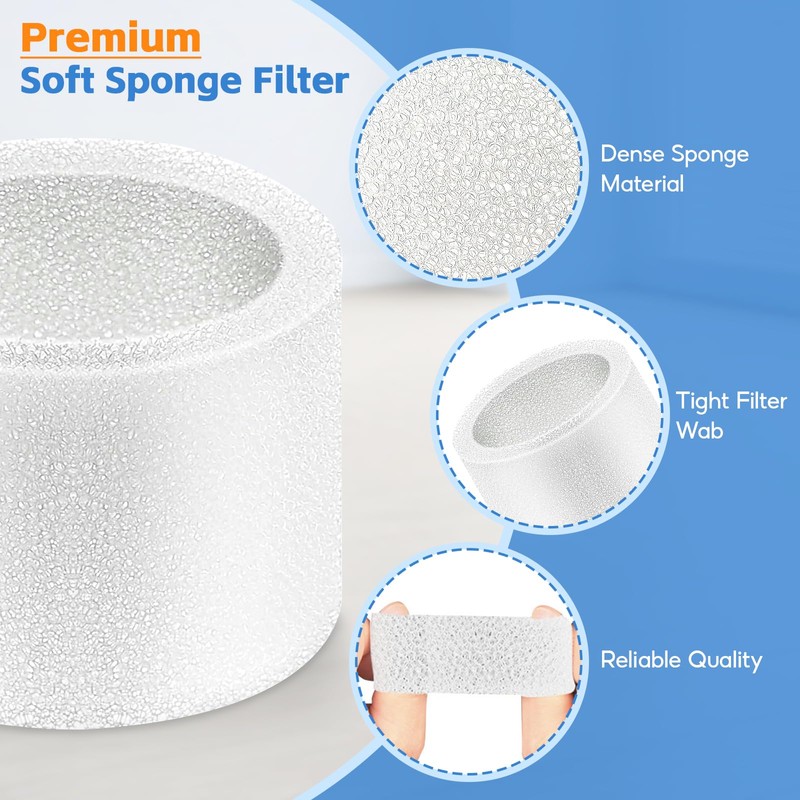 IGNISFLARE 30-Pack Top Fill Humidifier Replacement Filters for Classic160, Dual150,