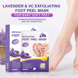 Foot Peel Mask 5 Pack, Foot Mask Callus Remover - Repair Heels & Removes Dry Dead Skin for Baby Soft Feet - Exfoliating Foot Peeling Mask for Hard Skin - Peeling
