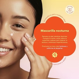 Quiin Pitahaya Glow Overnight Mask – Mascarilla Facial Nocturna con AHA’s de Pitahaya y Aloe Vera – Exfoliación Suave para una Piel Renovada y Radiant