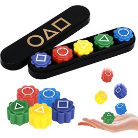 QOMJUFA Gonggi Korean Game, Traditional Korean Gonggi Game, Gonggi Jack Korean Stones Game Set, Portable and Durable for All Ages Hand-Eye Coordination Training Toy, Family Active