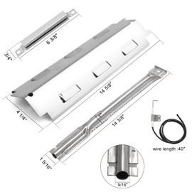 Criditpid Grill Replacement Parts for Charbroil 463230515 463239915 463230513, Stainless Steel Heat Plate Shields, Burner Tubes, Crossover Tube and Ignitors for Char-Broil 463230512 Gas Grills.