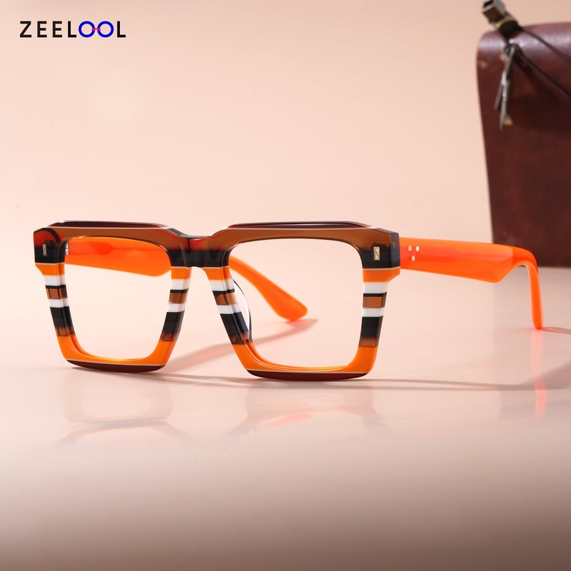 Zeelool Stylish Square Blue Light Blocking Glasses for Men Computer