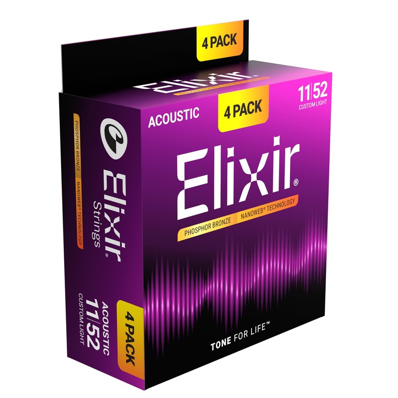 Elixir Cuerdas Strings de bronce fosforado para guitarra acústica con