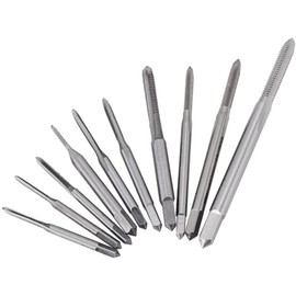 10 Piece Tap Set, Tap and Tap M1 to M3.5 for Fine Thread, Micro Taps Set and Finishing Taps, Machine Taps, Wire Taps