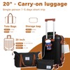 YANQIAO Luggage 10 Piece Set, 20″ Carry On Luggage with