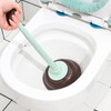 Cq acrylic Toilet Brush and Plunger Set,Green 3 in 1