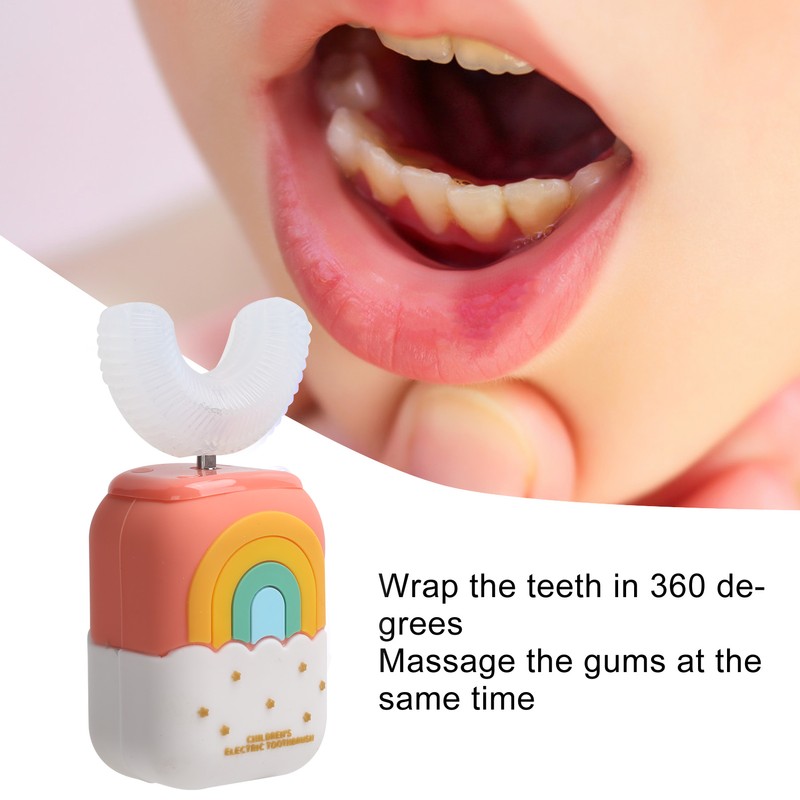 Ultrasonic Children's Electric Toothbrush UShape Waterproof Electric Toothbrush Cleaning Tool
