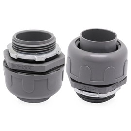 BENLIUDH Non-Metallic Liquid Tight Conduit Connector, Flexible Conduit Fittings Electrical PVC Fittings (1-1/4 inch, 5pcs)