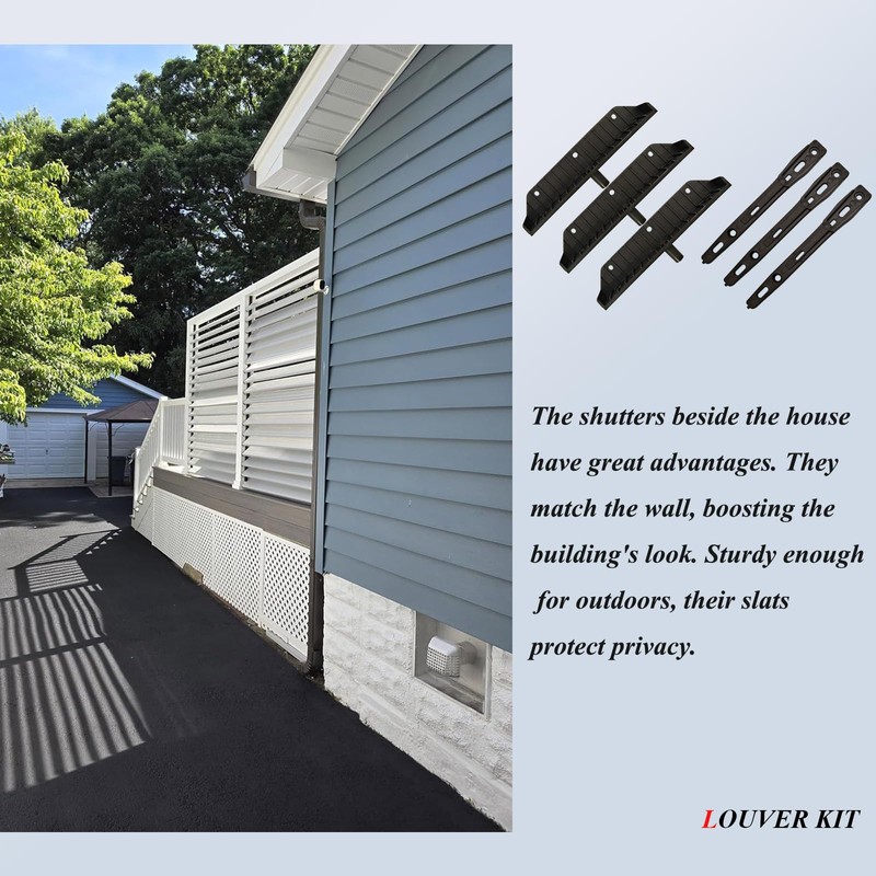 Explranltec Louver Bracket Kit, Deck Sunblind System, Shutters Hardware System