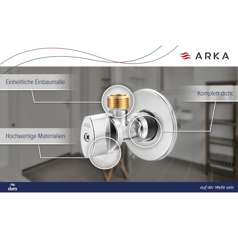 Duro Smart Angle Valve, 1/2 to 3/8 Inch Angle Regulating