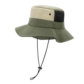 YAMEIZE Fishing Bucket Hat Wide Brim - with Adjustable String for Women Men Hat Strap UV400 Protection for Fishing Climbing Beach Summer