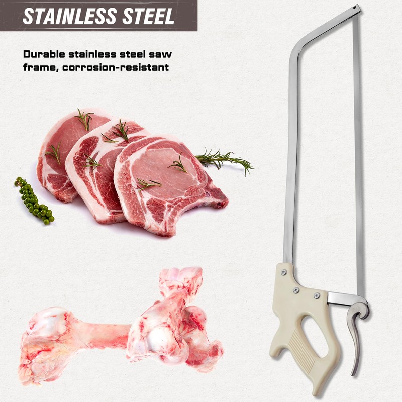 KATA Meat Bone Saw for Butchering: 17.5-inch Hand Saw Butcher