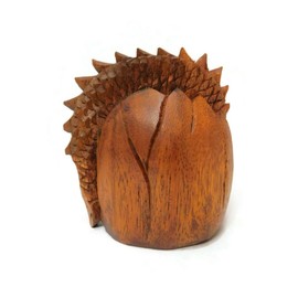 Brave Wings Hand Carved Wooden - Dragon Egg with Tail - Wood Ornament Sculpture Figurine Statue Unique Table Decoration Home Decor Gift for Christmas - 4940