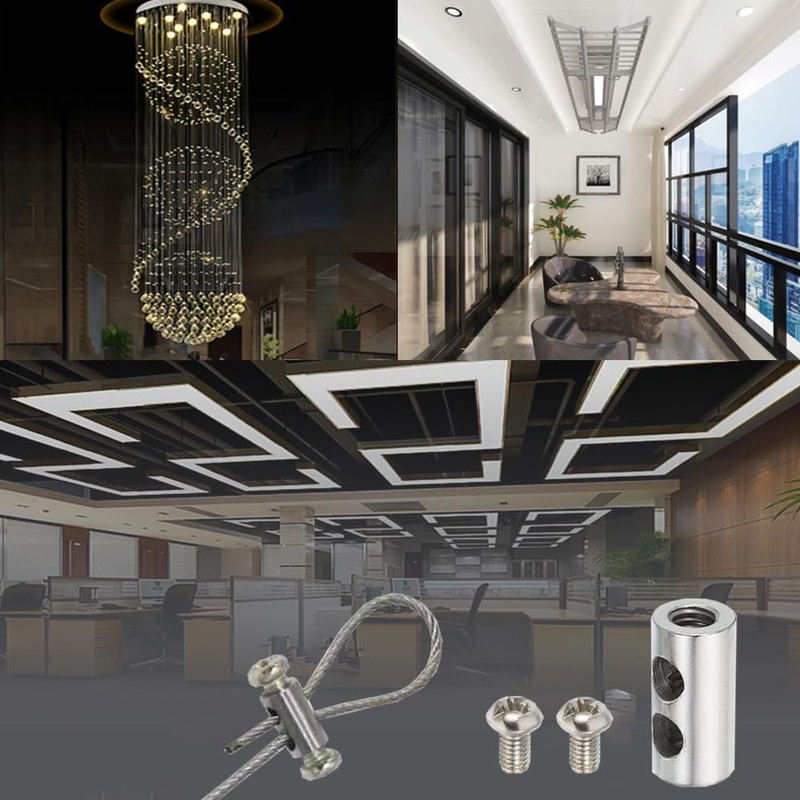 20 Pcs Upgraded Wire Rope Cable Clamps Double Hole Cable