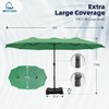 MFSTUDIO 15ft Double Sided Patio Umbrella with Base Included, Outdoor