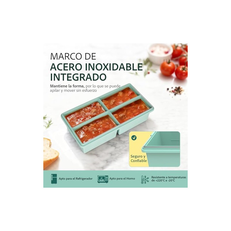 2PCS con Tapa, Recipiente para Sopa de 1 Taza, Moldes