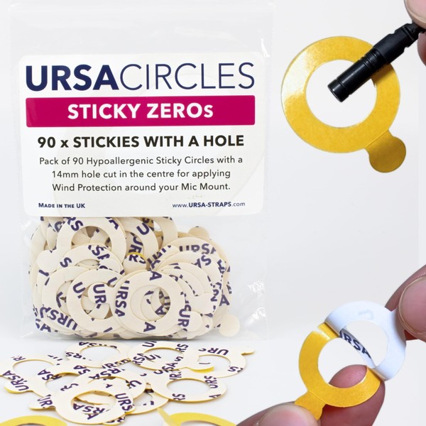 URSA Sticky ZEROs: Ultra Thin Lavalier Stickies Pack of 90
