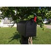 Gibraltar Mailboxes Admiral Medium Capacity Aluminum Textured Black, Post-Mount Mailbox,