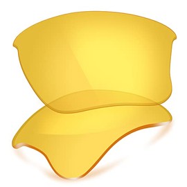 ThunderClap Polycarbonate Lenses Replacement for Oakley Flak Jacket XLJ Sunglasses - Crystal Yellow Anti-Fog