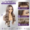 Ash Brown Body Wavy Glueless 13×4 Synthetic Lace Front Wig