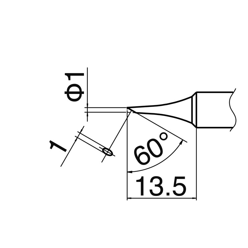 HAKKO T18-C1, Bevel Tip, Type 1C