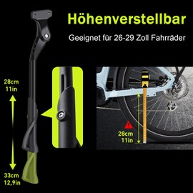 COCOLUMEN Bicycle Stand 24-29 Inch Height Adjustable Bicycle Stand, Polka Dotted Non-Slip Rubber Feet, Maximum Load 35 kg, Bicycle Stand Suitable for Mountain Bike, Trekking Bike, City Bike