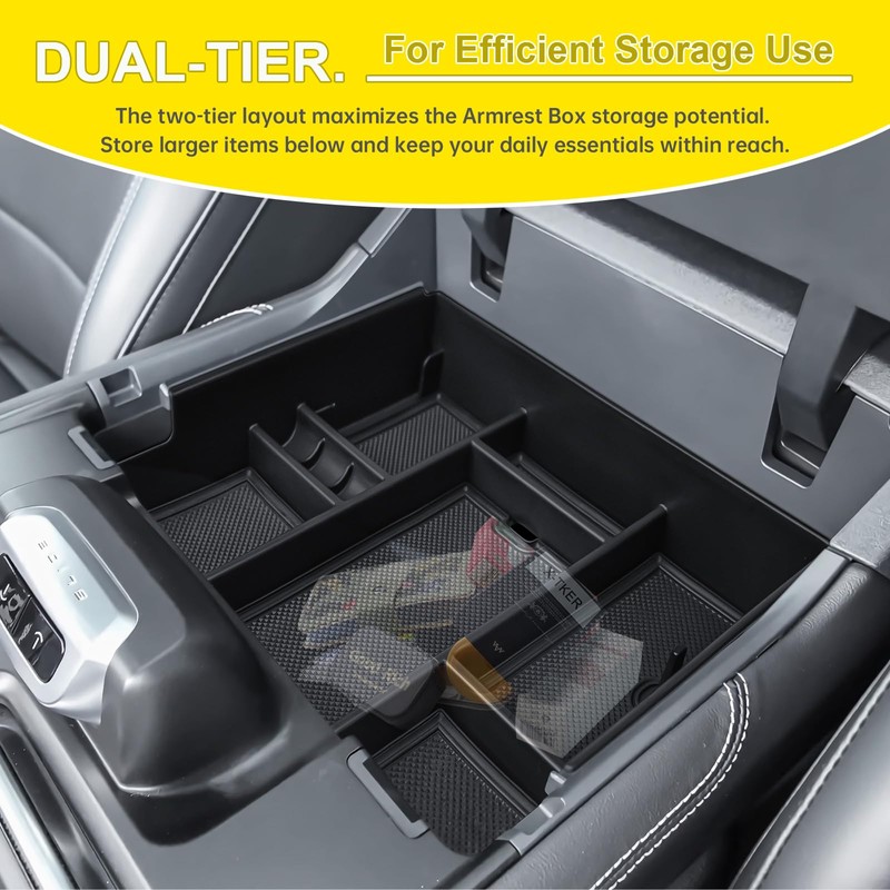 Flex Powered Console Organizer for 2025 2026 Ford Expedition Accessories