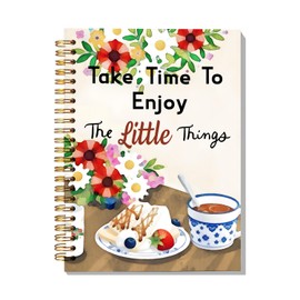 EVER-GOING TUNE ‘Enjoy The Little Things'-Life Inspirational Notebook,Cute Travel Hardcover Spiral Journal,Gift for Women/Girls Who Love Life, Daily Mindfulness,for Work School 5.5x8.3INS.