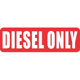 StickerTalk Diesel Only Magnet, 10 inches by 3 inches