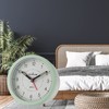 Atrium Modern Design Alarm Clock Analogue Quartz without Ticking with
