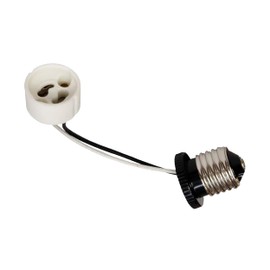 DEMASLED 5 Pack Light Socket Bulb Extender for E26 E27 Adapter to GU10 lamp with 10.2 inch Cable