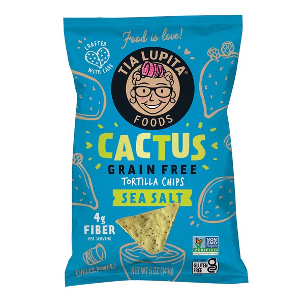 Tia Lupita Foods Cactus Tortilla Chips Grain Free Sea Salt 141g