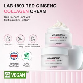 Donginbi LAB 1899 Red Ginseng Collagen Cream - Vegan Firming Cream for Loose Skin, Face Moisturizer for Dry Skin, Korean Red Ginseng, Korean Skin Care Gifts for Women, 1.69 floz
